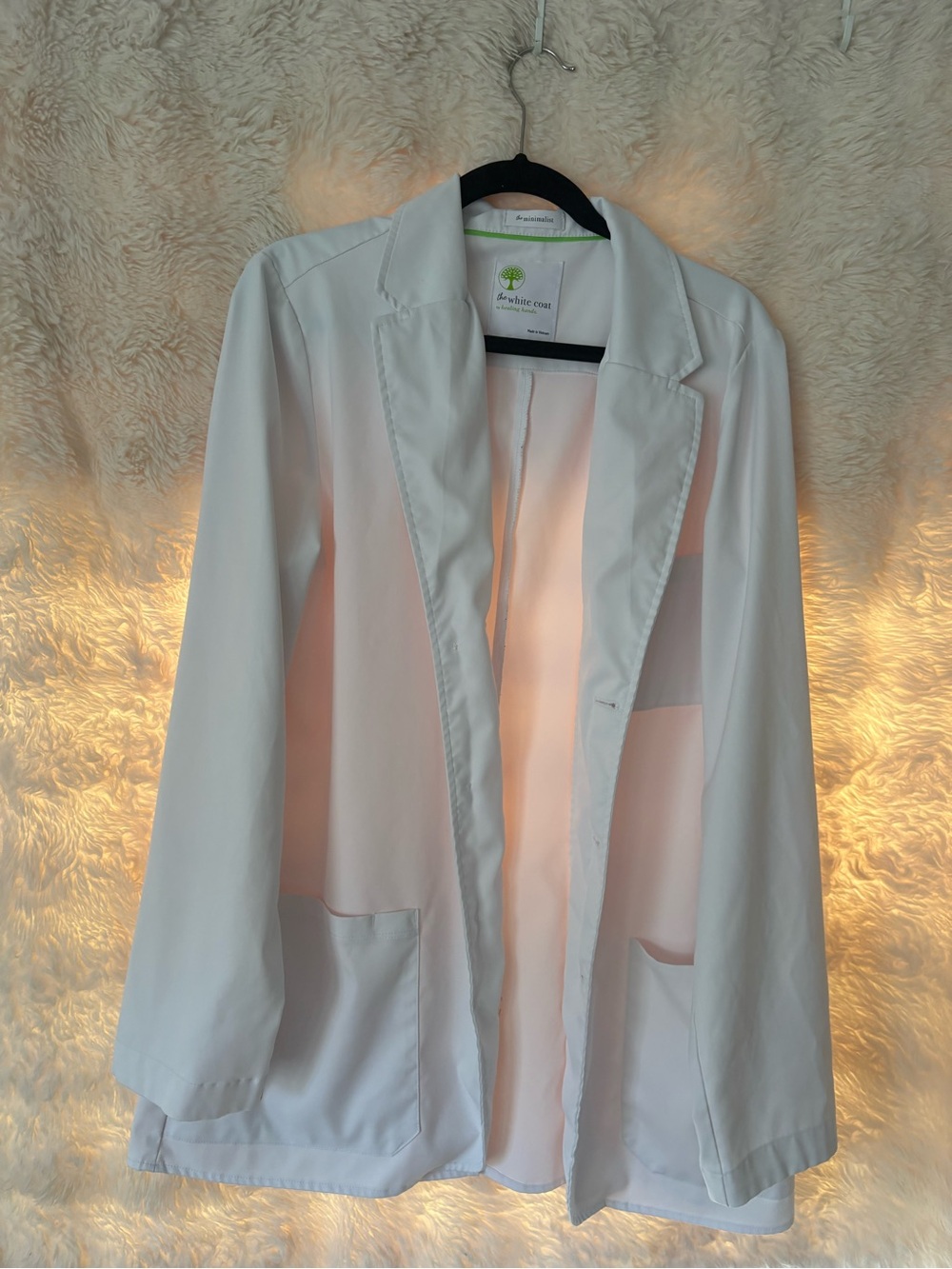healing hands White Open-Front Women's Blazer Jacket